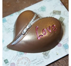 Шоколадная фигурка «Сердца с замком» (10 см, 80 гр.)