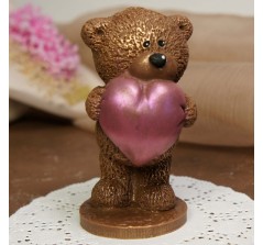 Шоколадная фигурка «Мишутка с сердцем» (7 см, 90 гр.)