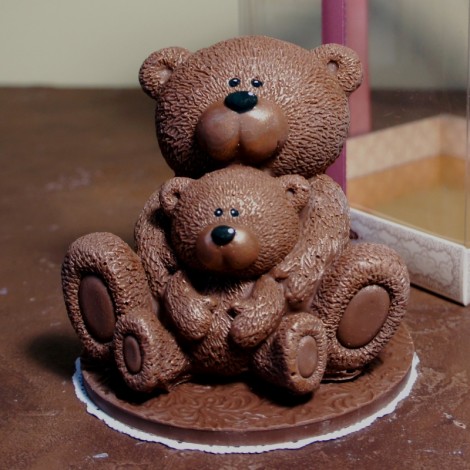 Шоколадная фигурка «Мишутки дружные» (10 см, 200 гр.)