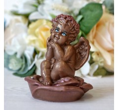 Шоколадная фигурка «Ангел на розе» (9 см, 130 гр.)