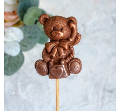 Шоколадная фигурка «Мишка на палочке» (6,5 см, 30 гр.)