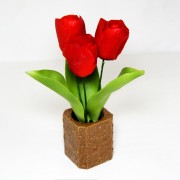Букет из сахарных цветов «Тюльпаны» (12 см, 155 гр.)