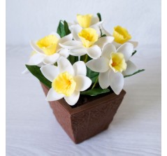 Букет из сахарных цветов «Нарциссы» (14 см, 320гр.)  