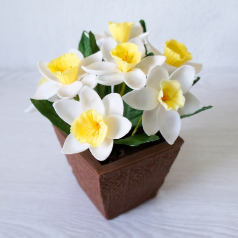 Букет из сахарных цветов «Нарциссы» (14 см, 320гр.)  