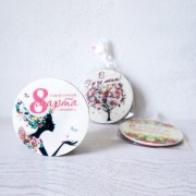 Плитка шоколадная к 8 марта (медаль, 10см, 54 гр.)