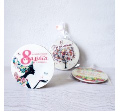 Плитка шоколадная к 8 марта (медаль, 10см, 54 гр.)