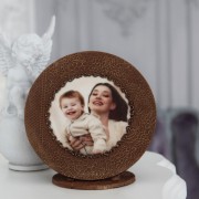 Рамка из шоколада с фото «Круглая» (15 см, 240 гр.)