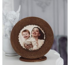 Рамка из шоколада с фото «Круглая» (15 см, 240 гр.)