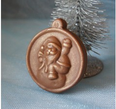 Шоколадная фигурка «Новогодняя рельефная медаль» (8 см, 35 гр.)