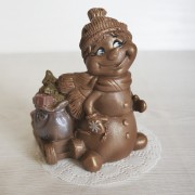Шоколадная фигурка «Снеговик с подарками» (10,5 см, 200 гр.)