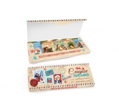 Новогодний шоколадный набор «Сладкое письмо» в коробке «Конверт» 135г из 5 шоколадок 27г