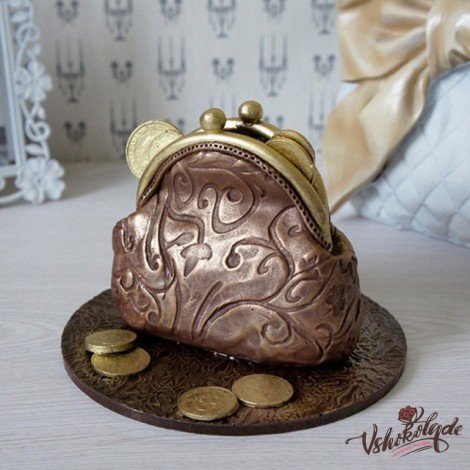 Шоколадная фигурка «Кошелек с монетками» (15см, 460 гр.)